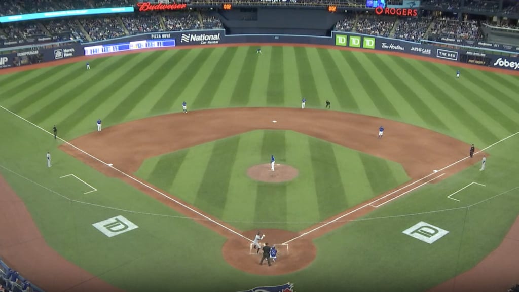 Where Yankees' base coaches were positioned during Aaron Judge's eighth-inning home run