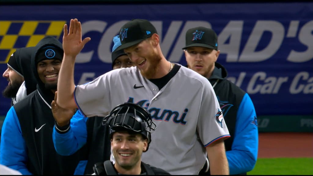 A.J. Puk of the Miami Marlins pitches during the game between the