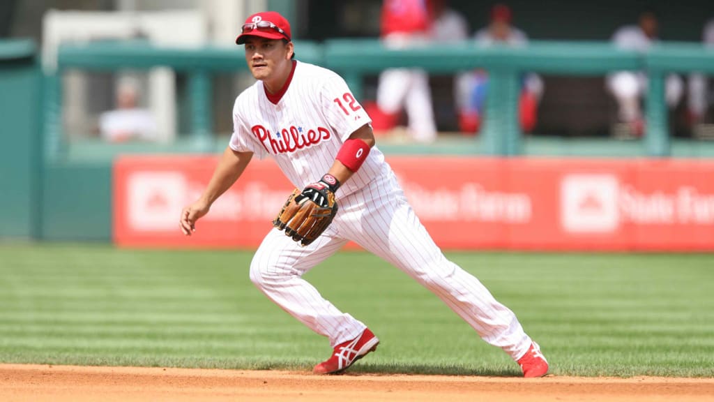 Tadahito Iguchi joined the Phillies in 2007 through a midseason trade with the White Sox. (Photo via Getty)