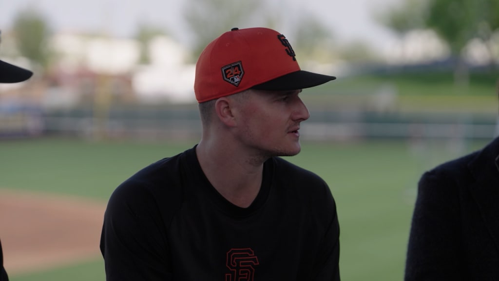 Matt Chapman is introduced as a Giant
