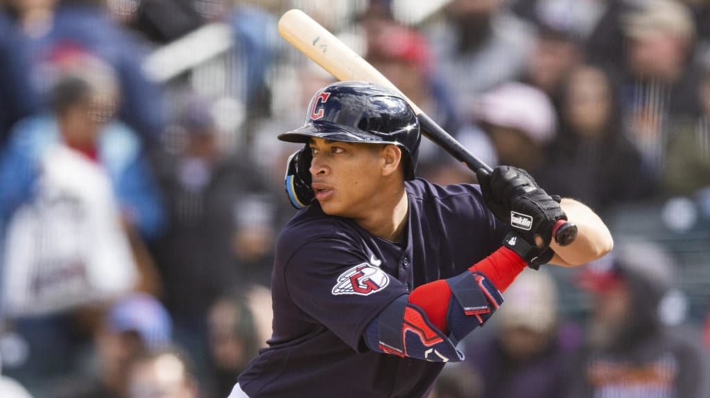 Juan Brito, the Guardians' No. 18 prospect, is beginning the season at High-A Lake County.