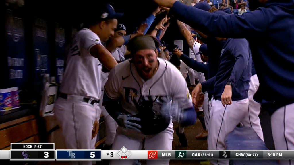 Josh Lowe's first career hit, 09/08/2021