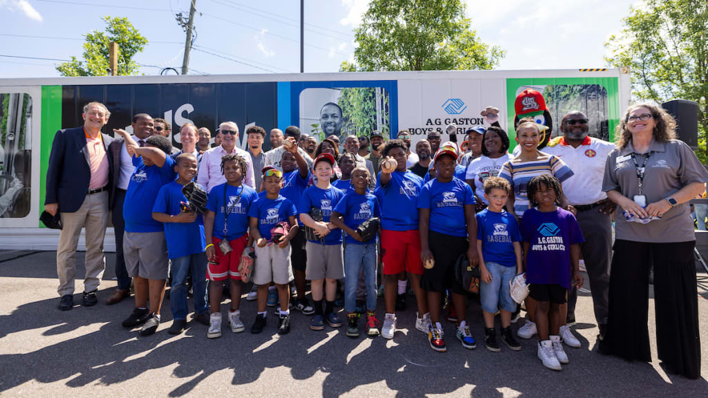 Members of the Cardinals and Giants organization were in attendance for the MLB Together Legacy event at A.G. Gaston Boys and Girls Club.