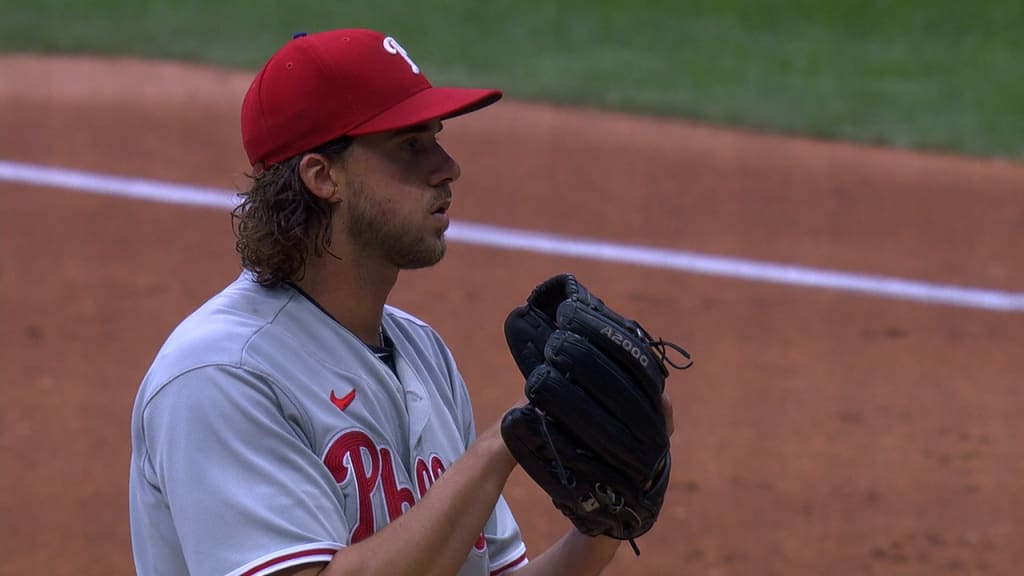 Was Aaron Nola struggling to make it through his outing on the mound?