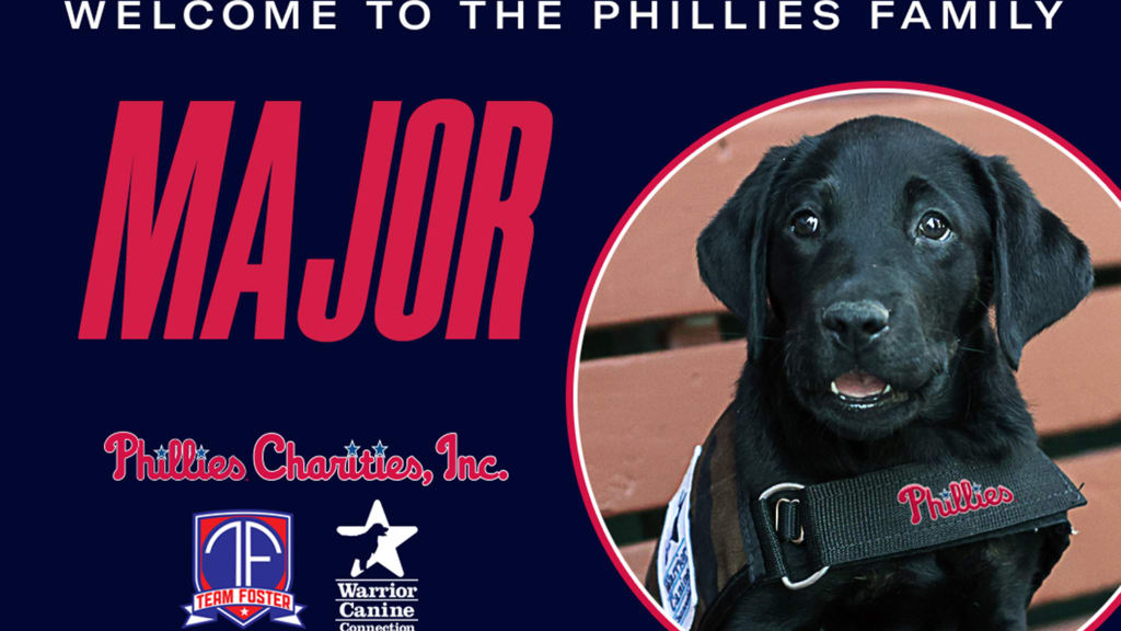 Press release: The Phillies' New Service Pup-in-Training, Major, Makes His  MLB Debut