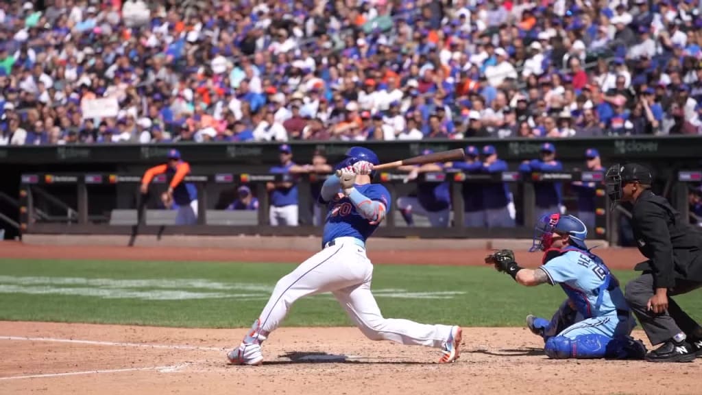 Field view of Alonso's home run
