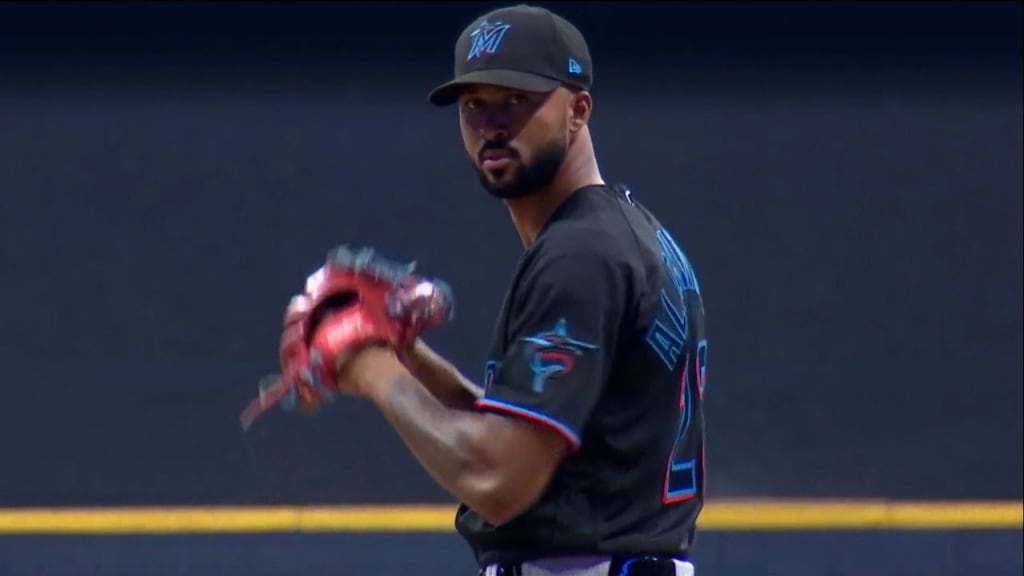 Sandy Alcantara Miami Marlins City Connect 2021 Baseball Player