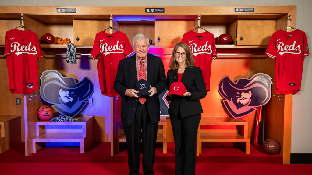 Cincinnati Reds Principal Owner & Managing Partner Bob Castellini and Xavier University President Dr. Colleen Hanycz