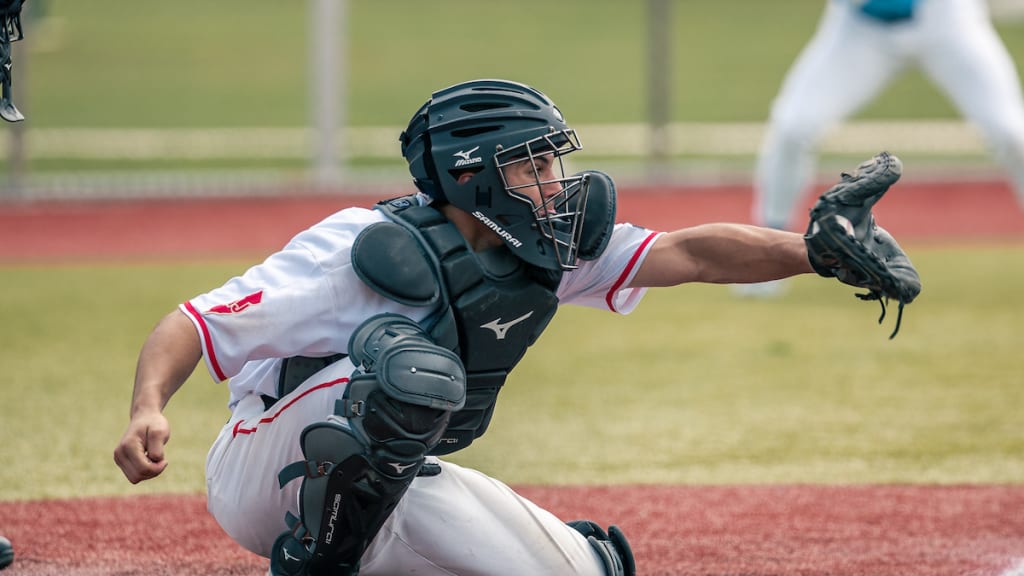 Anthony Onnembo during the 2026 Nike RBI Senior Baseball World Series at Jackie Robinson Training Complex on Monday, Aug. 3, 2026, in Vero Beach, Fla.