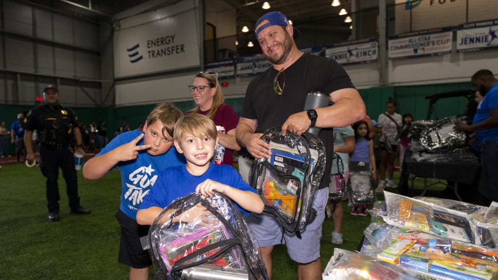 The Texas Rangers Baseball Foundation and Youth Academy hosted the organization’s annual Back to School Distribution presented by Comerica Bank on Thursday, July 31.