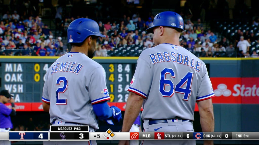 Adolis Garcia extends hit streak to 20 games in 7-6 Rangers loss