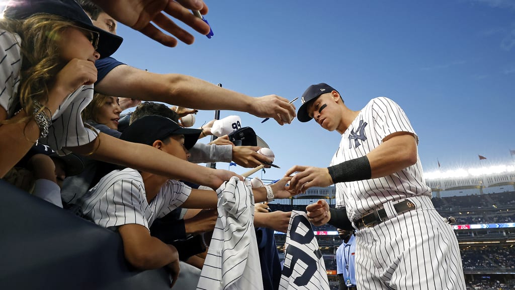 From his first plate appearance -- a homer off the center-field restaurant windows at Yankee Stadium in 2016 -- through his record-breaking home run chase last year, Aaron Judge has been appointment viewing in the Bronx. It was nearly impossible to imagine the Yankees’ 2013 first-round Draft pick wearing a different uniform. (Photo Credit: New York Yankees)