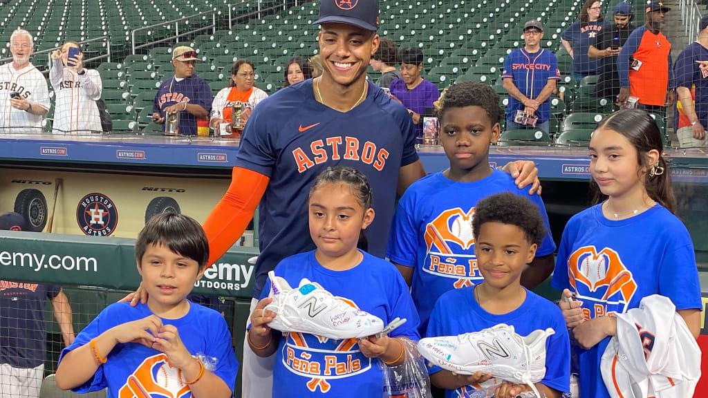 Jeremy Peña will have a unique pair of cleats for every Friday home game, courtesy of Peña's Pals. (Brian McTaggart)