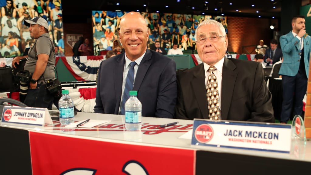 Johnny DiPuglia (left) with the Nationals in 2019