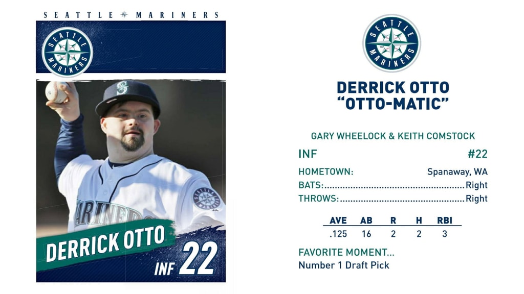Like all participants at Mariners Fantasy Camp, Derrick Otto got a custom baseball card.