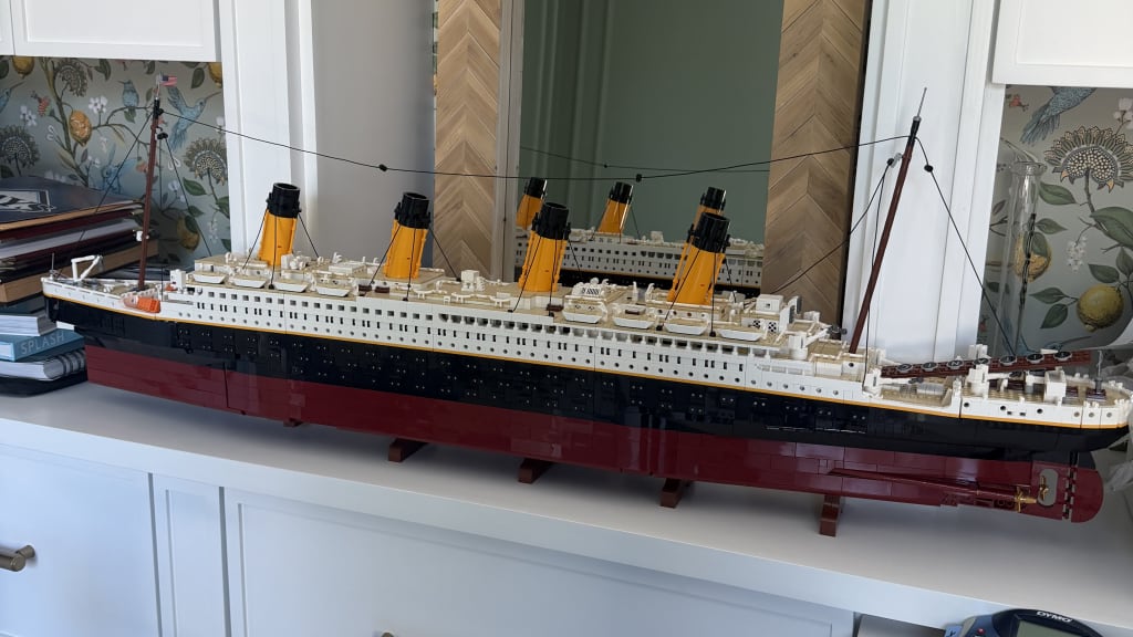 It took Kelly a year to build his Titanic set