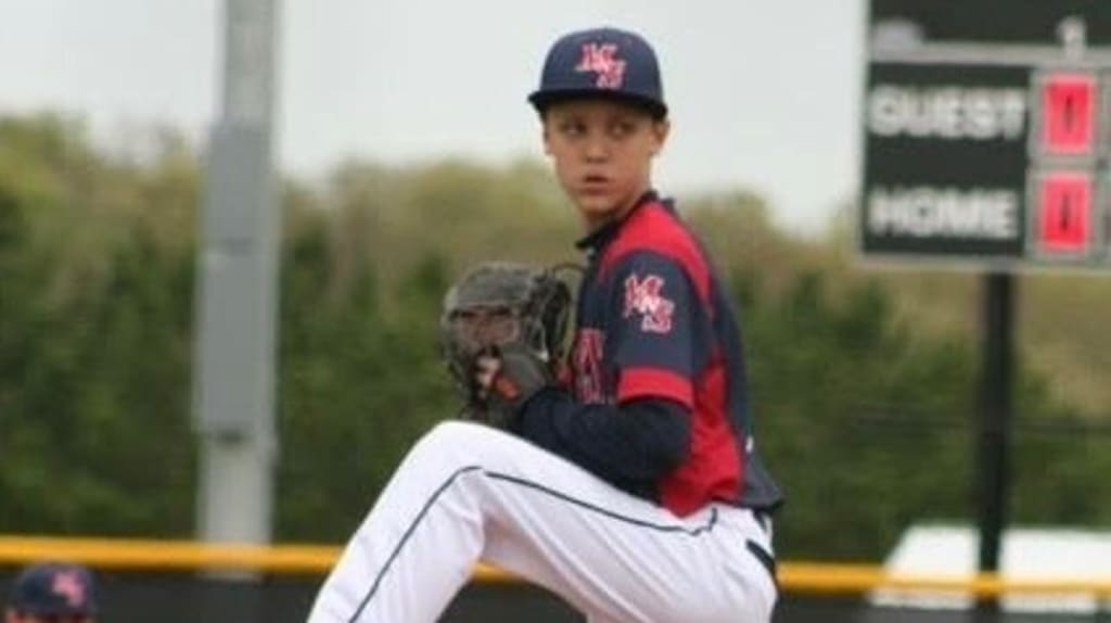 Jacob Misiorowski pitching in Little League