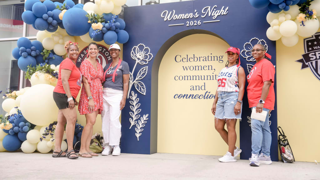 MLB.com editorial image for Washington Nationals: Nats, NWSL's Spirit celebrate Women's Night at Nationals Park
