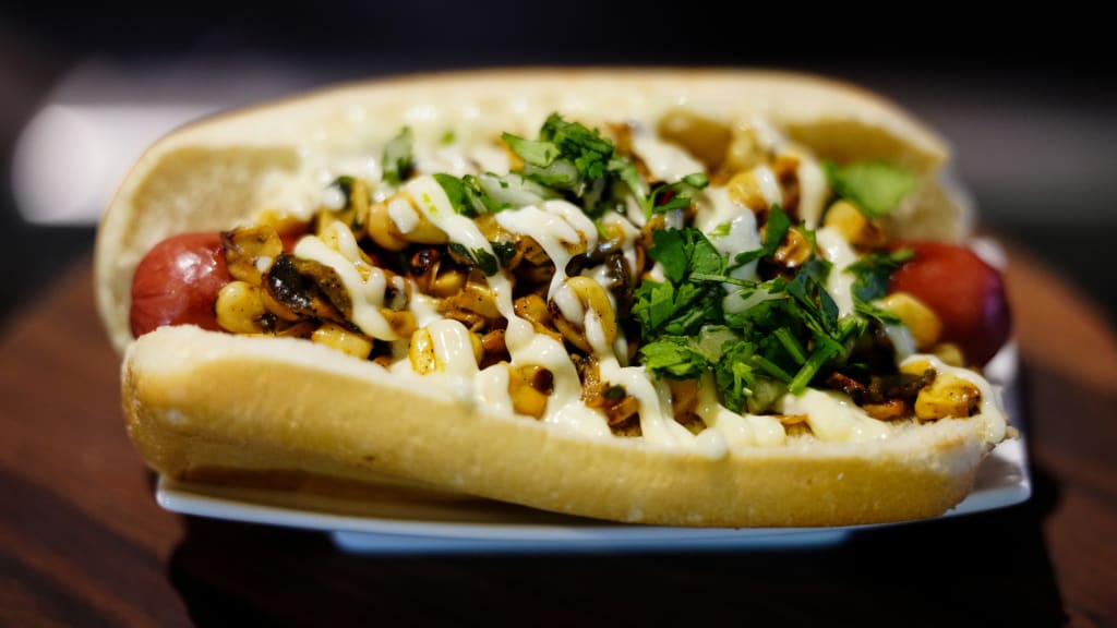 Thai elote dog