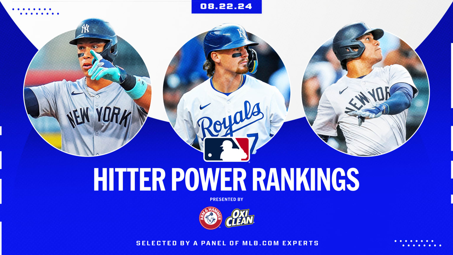 Aaron Judge, Bobby Witt Jr. and Juan Soto lead the latest Hitter Power Rankings