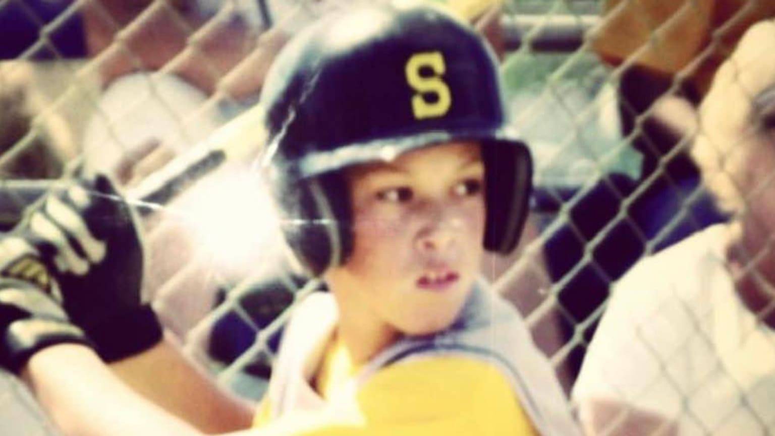 An image of Aaron Judge as a Little Leaguer