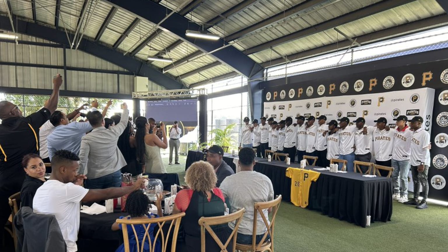 Signing Class Pirates celebrate 2024 international signing class