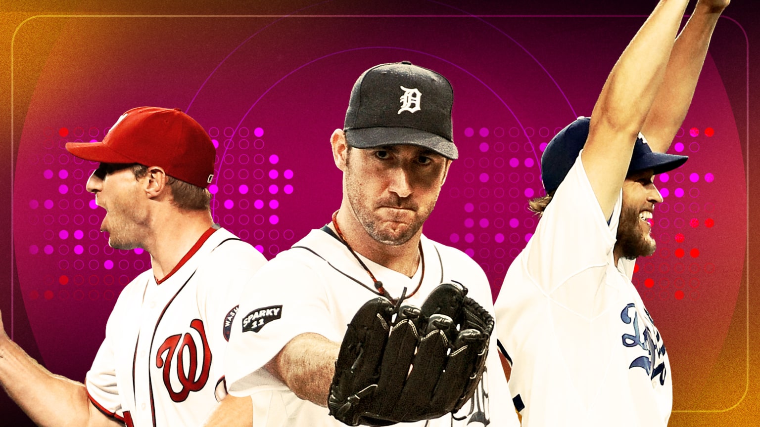 Max Scherzer, Justin Verlander and Clayton Kershaw Max Scherzer, Justin Verlander and Clayton Kershaw