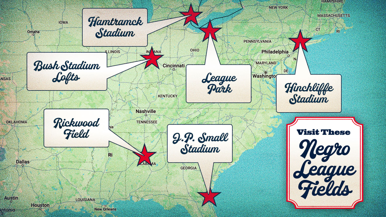 Former Negro Leagues ballparks remain from New Jersey down to Florida and back up to Michigan