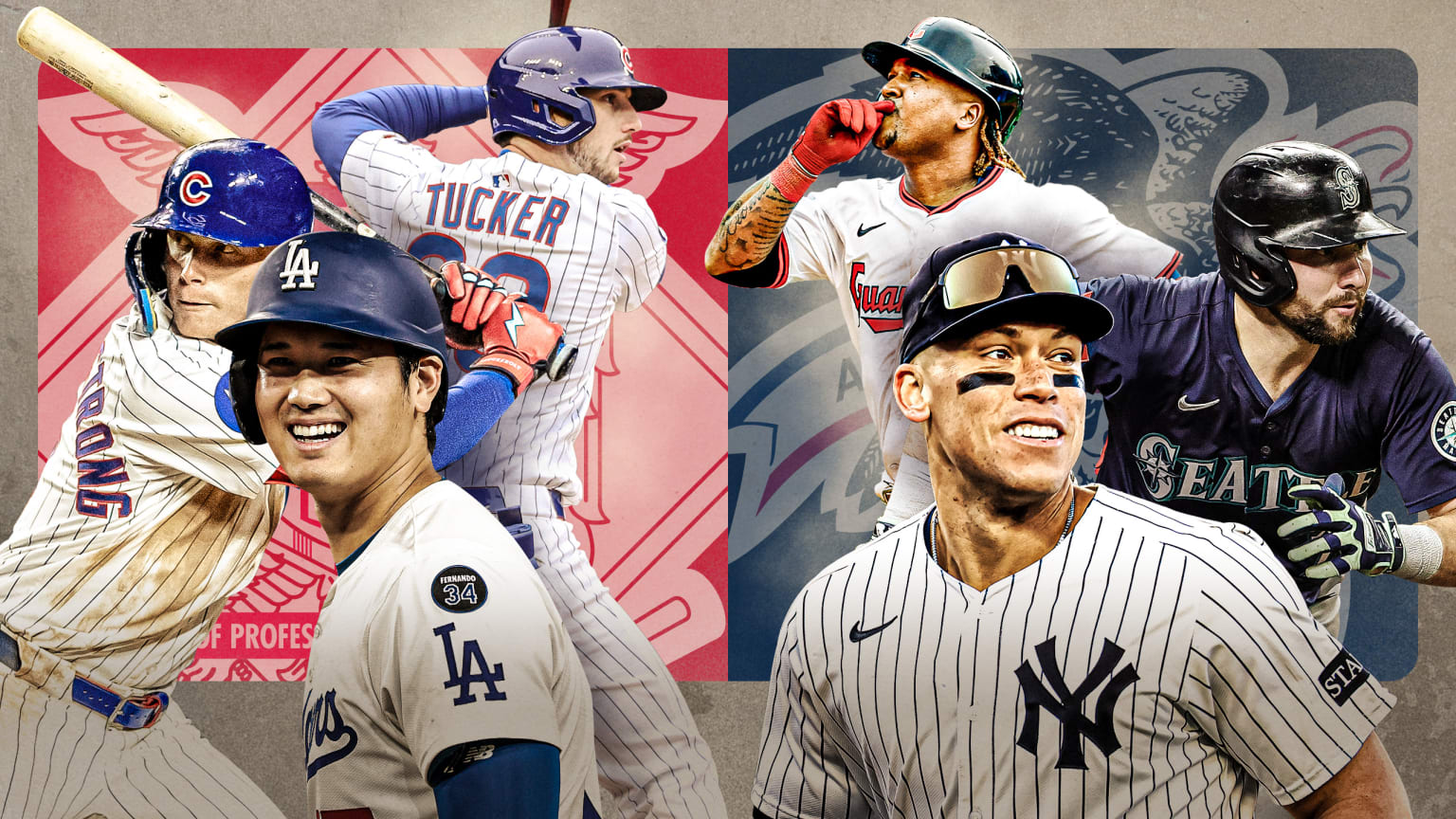 Shohei Ohtani, Pete Crow-Armstrong, Kyle Tucker, Aaron Judge, Cal Raleigh and José Ramírez