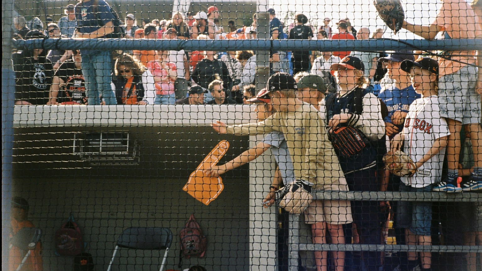 Kids attend a game at Haarlem's Honkbalweek