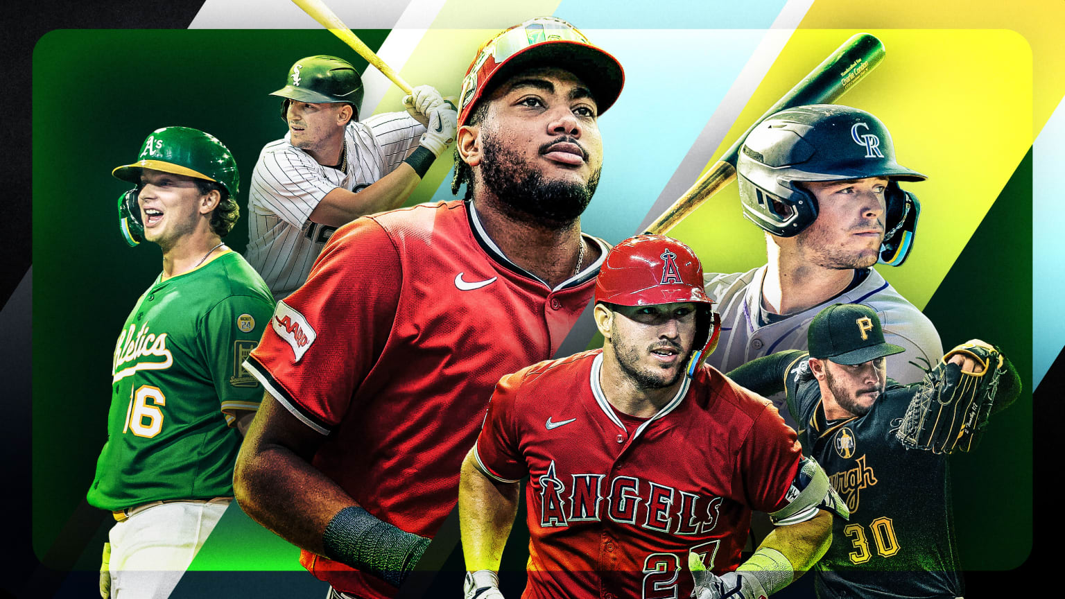 Nick Kurtz, Colson Montgomery, James Wood, Mike Trout, Charlie Condon and Paul Skenes Nick Kurtz, Colson Montgomery, James Wood, Mike Trout, Charlie Condon and Paul Skenes