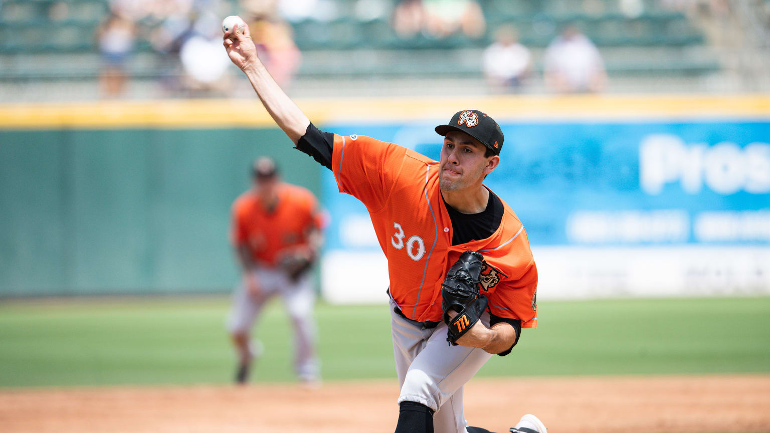 Grayson Rodriguez pitching in a Minor League game