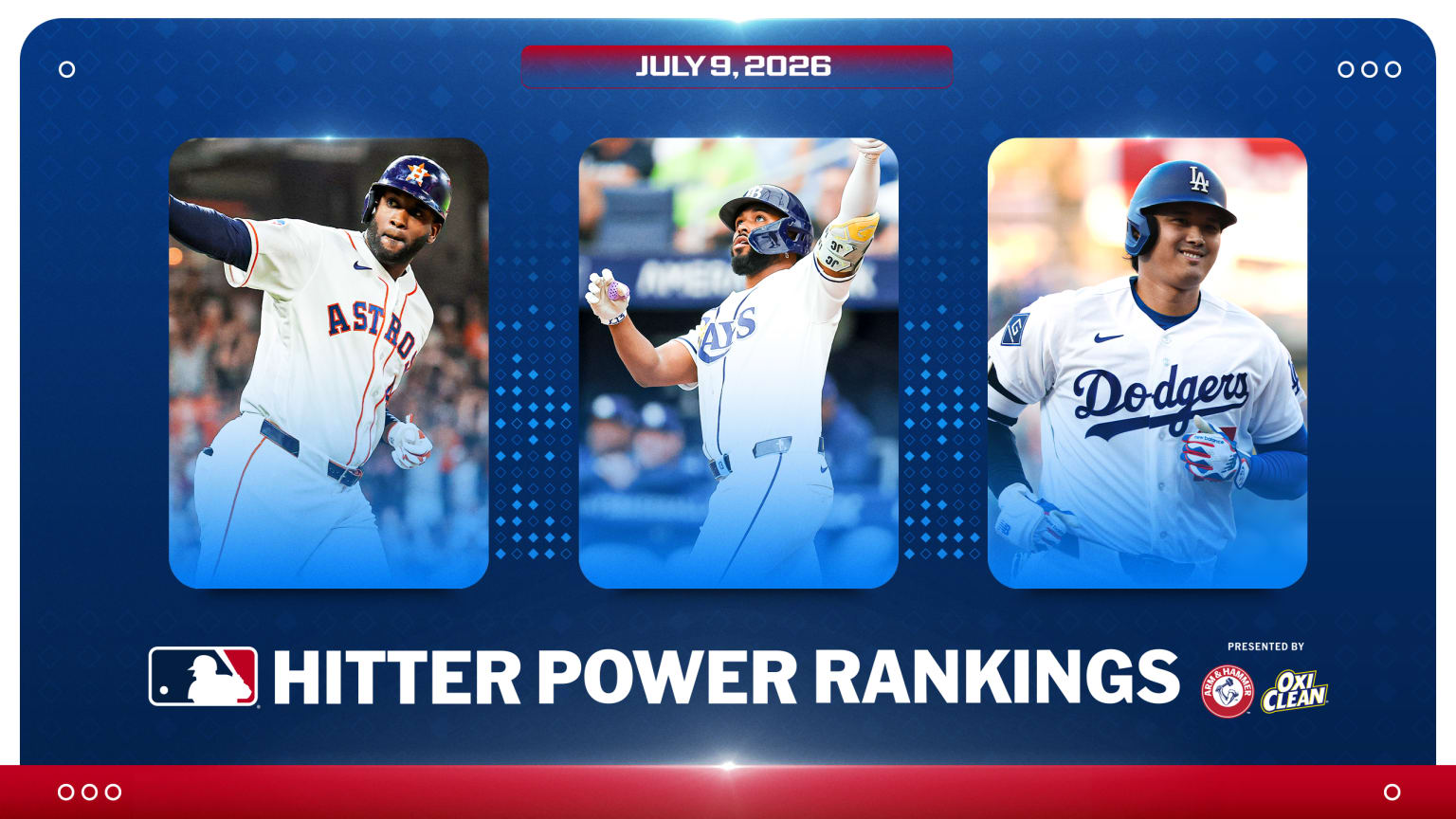 Yordan Alvarez, Junior Caminero and Shohei Ohtani