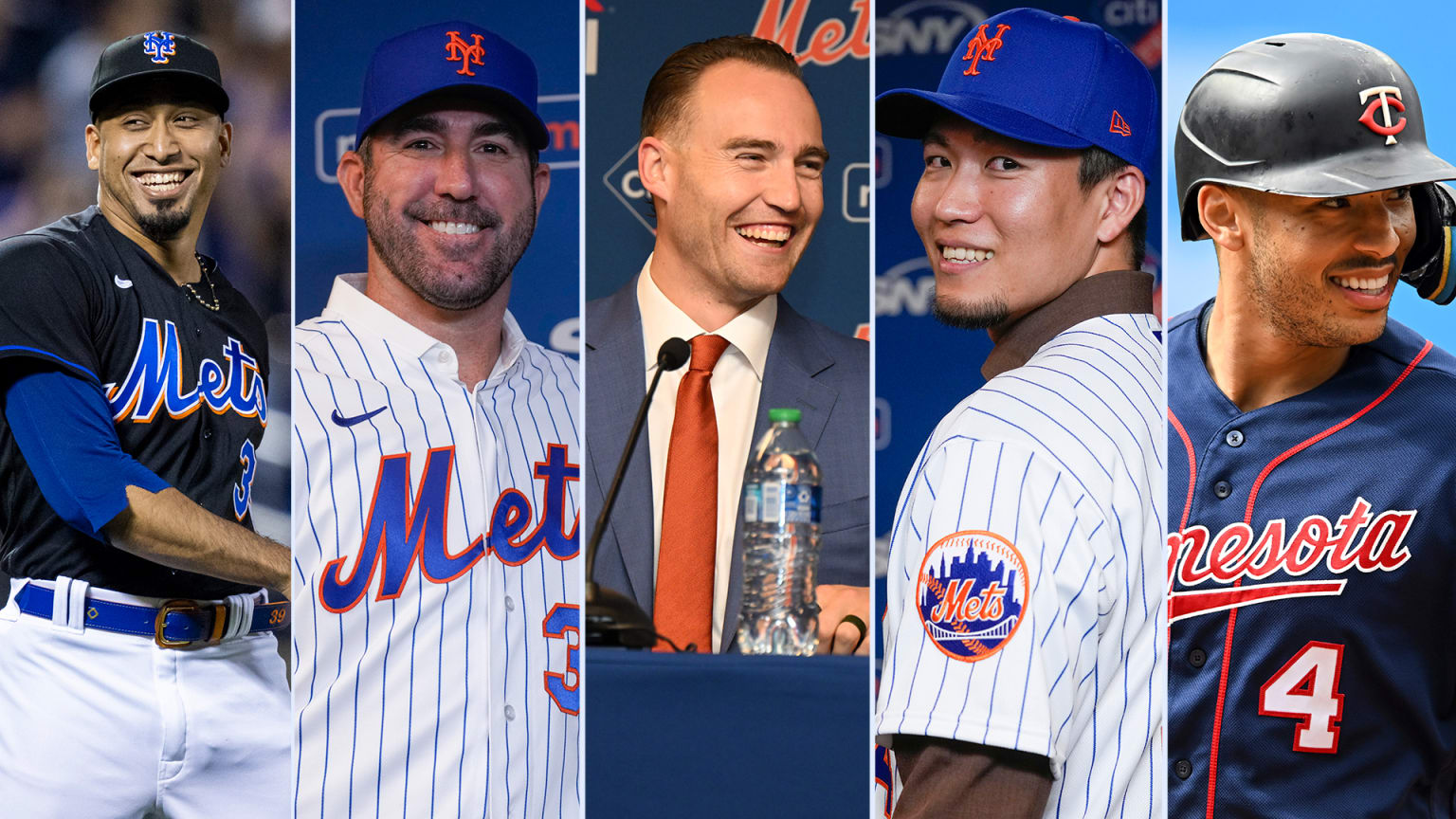 Images of 5 Mets players