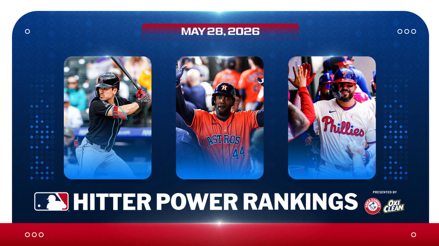 Corbin Carroll, Yordan Alvarez and Kyle Schwarber in this week's Hitter Power Rankings