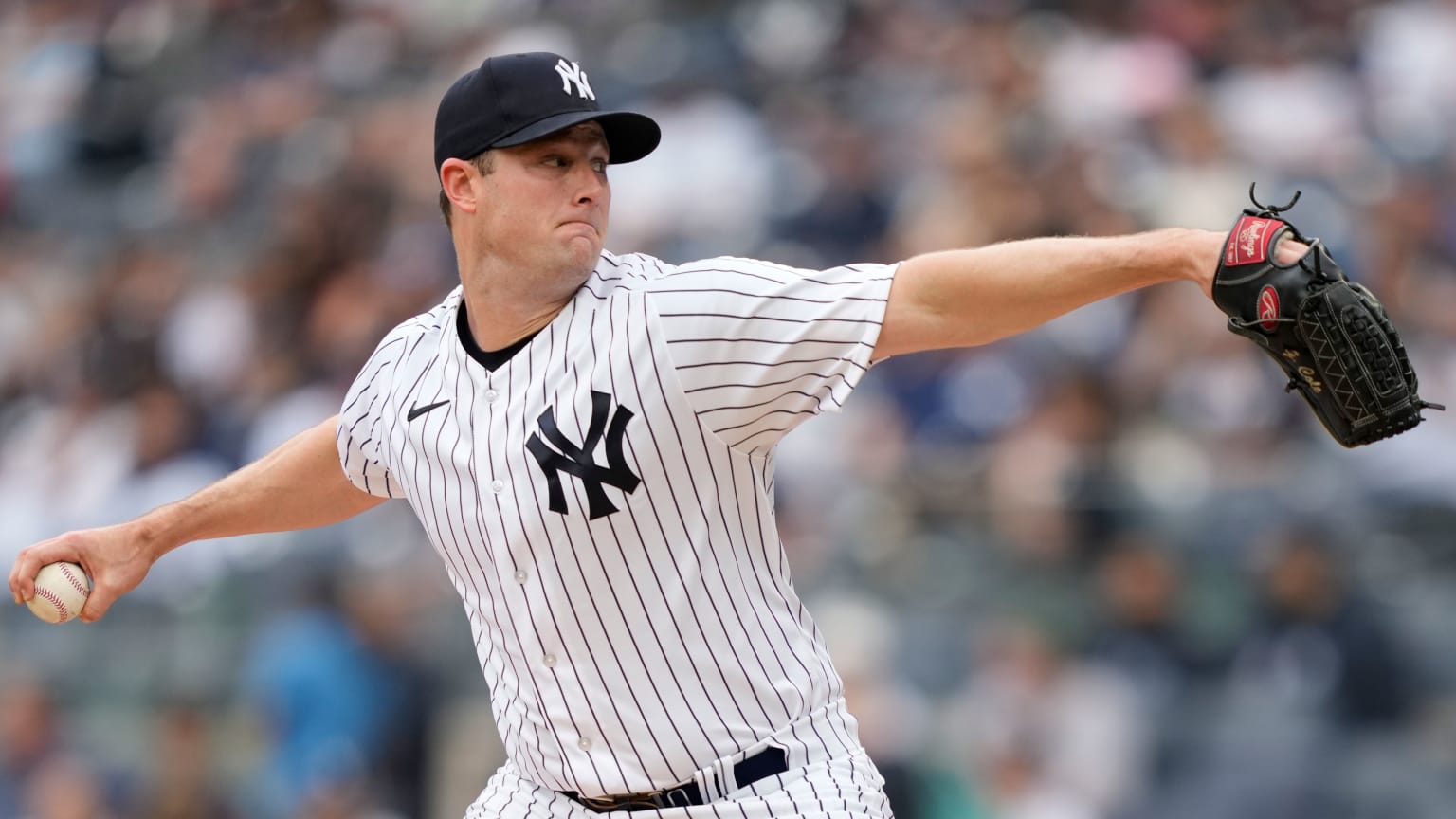 Gerrit Cole delivers a pitch