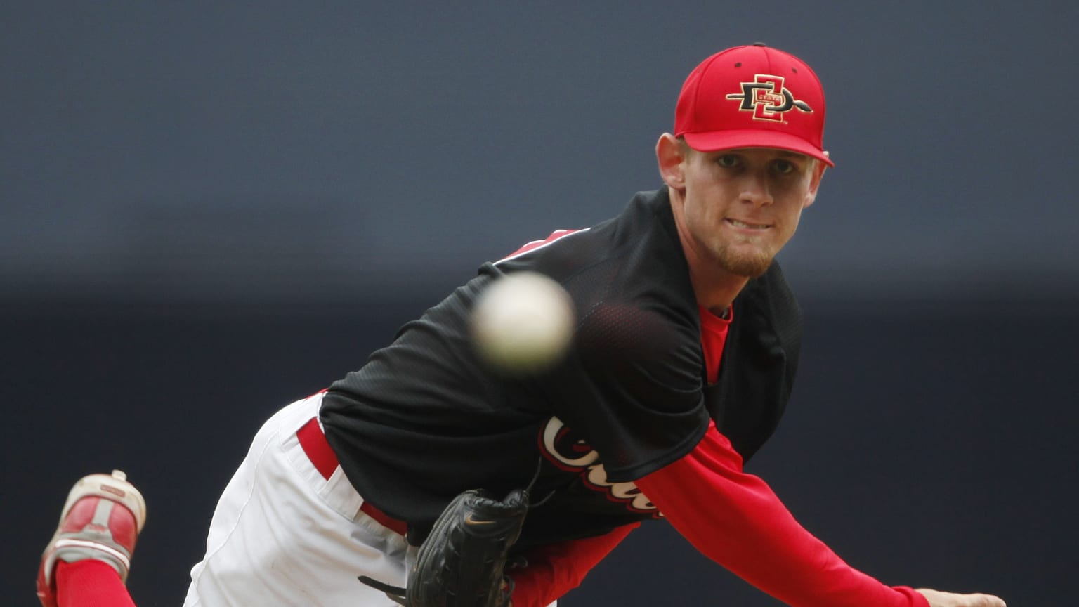 Stephen Strasburg throws a pitch for San Diego State