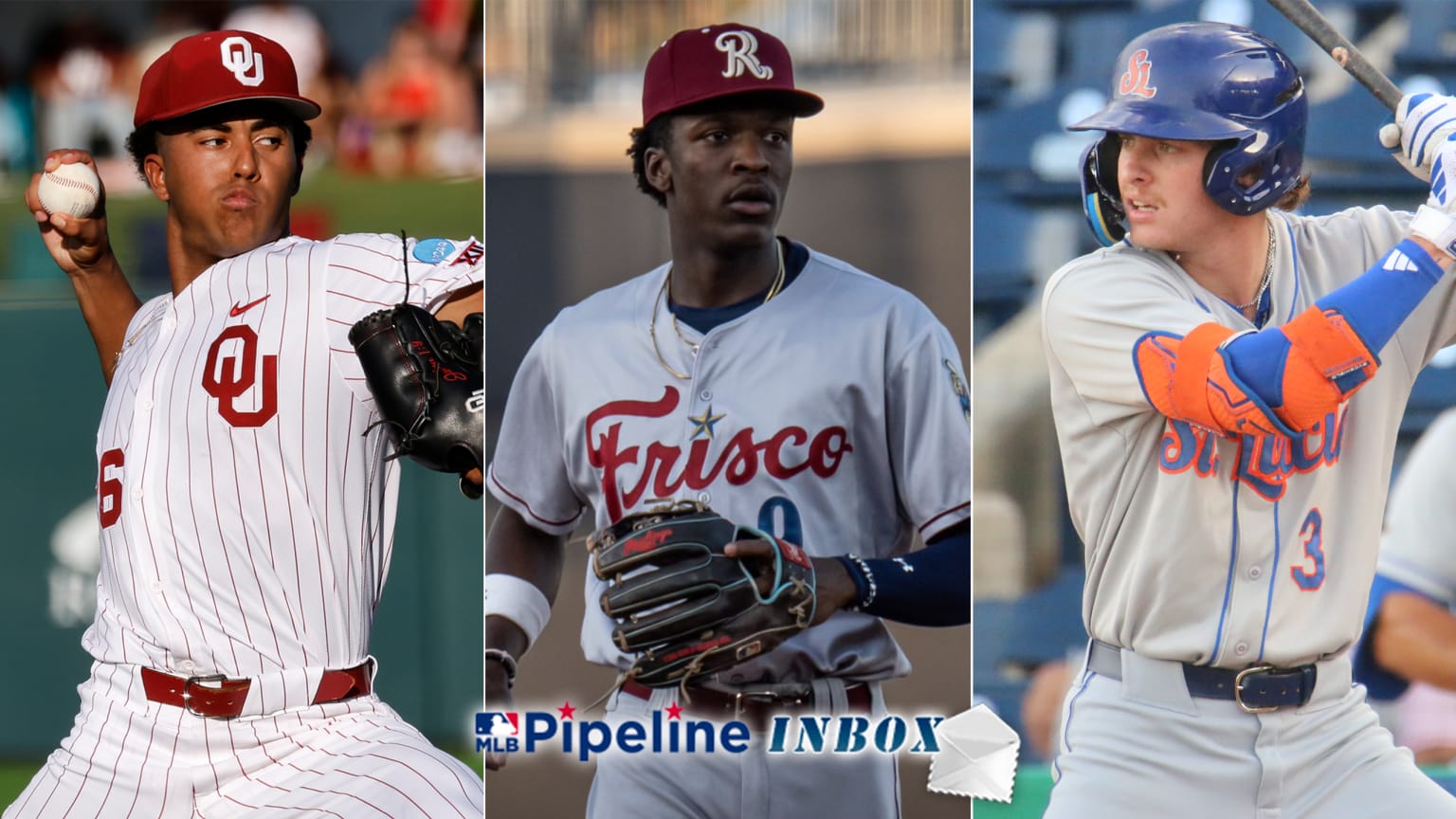 Oklahoma University's Kyson Witherspoon and Minor League prospects Sebastian Walcott and Carson Benge