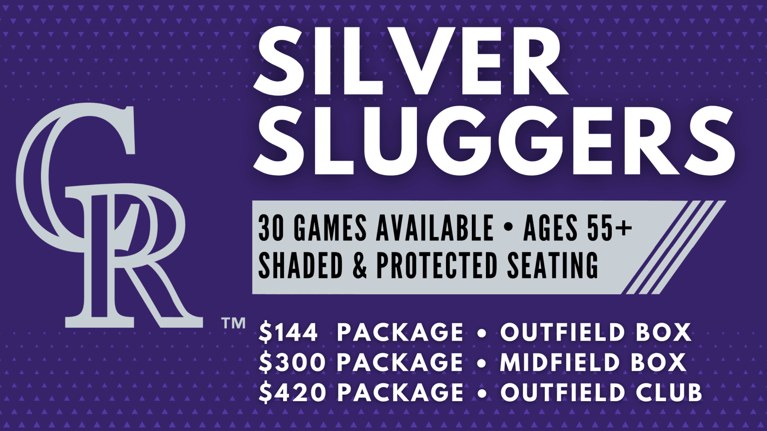 Silver Sluggers Group Tickets Colorado Rockies