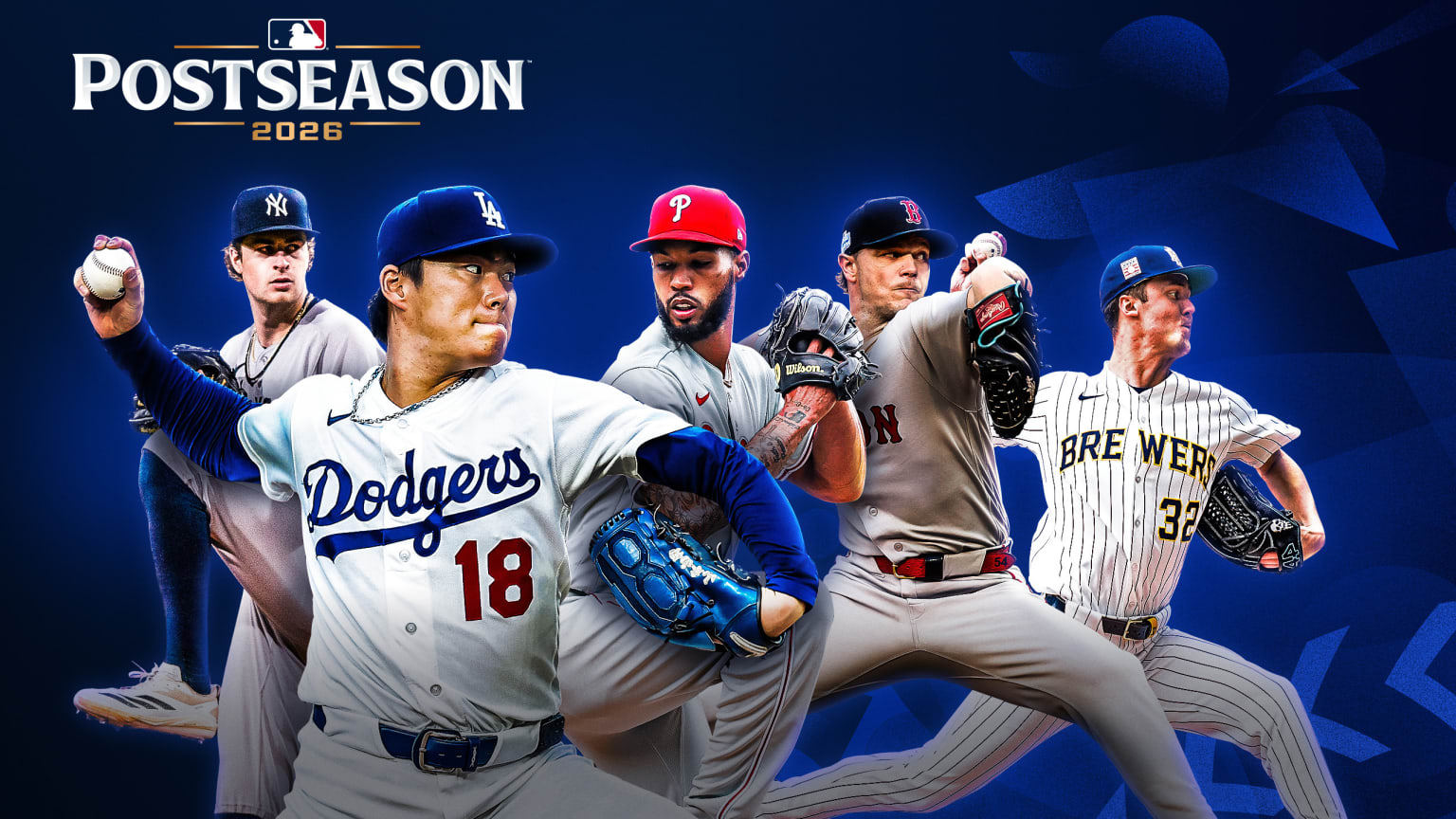 Cam Schlittler, Yoshinobu Yamamoto, Cristopher Sánchez, Sonny Gray and Jacob Misiorowski