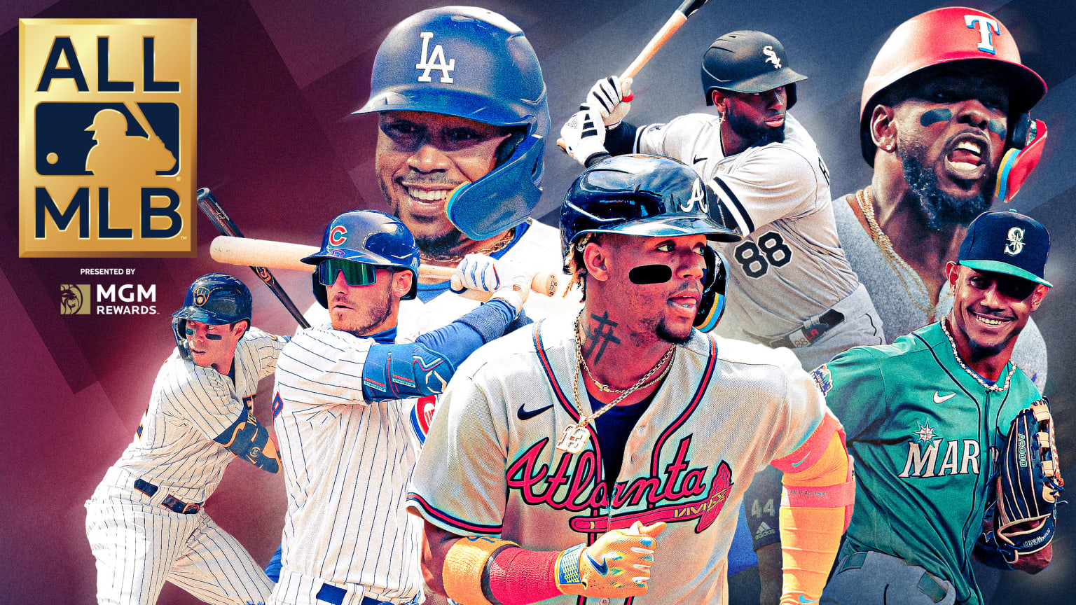 A photo illustration featuring 7 top outfielders