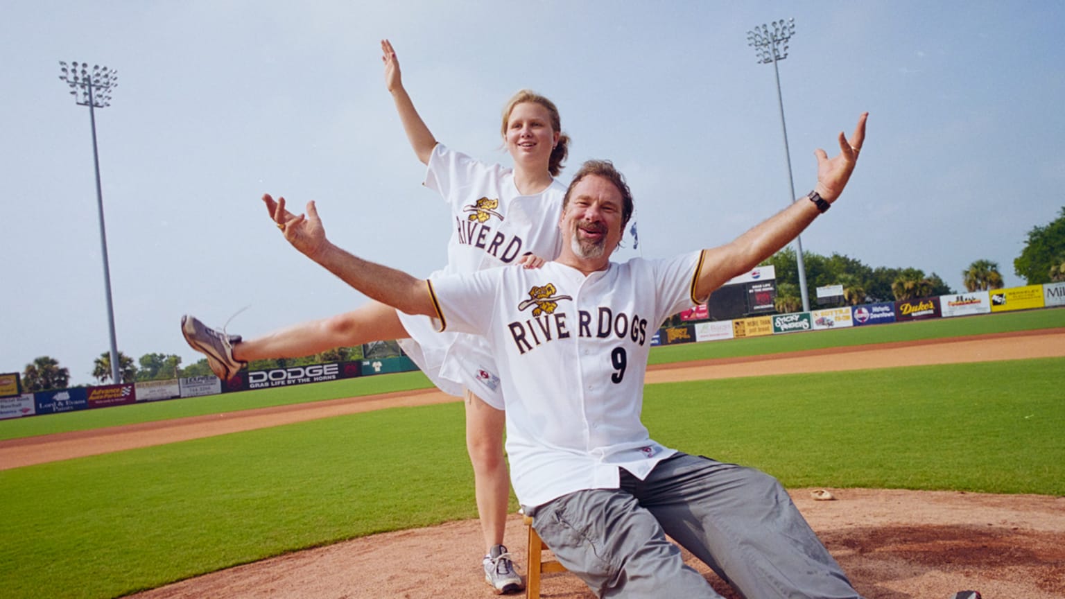 Mike Veeck and his daughter, Rebecca