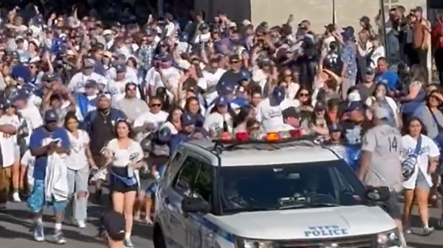 Dodgers fans in Bronx