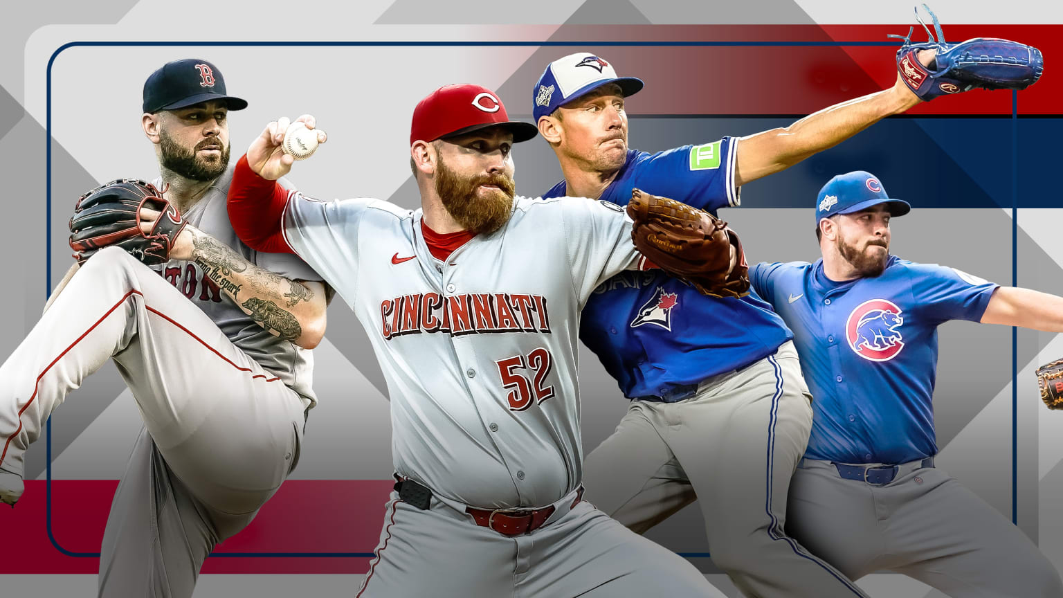 Lucas Giolito, Zack Littell, Chris Bassitt and Aaron Civale