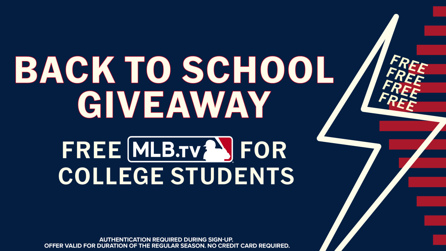 MLB.TV Back to School Giveaway, free for college students