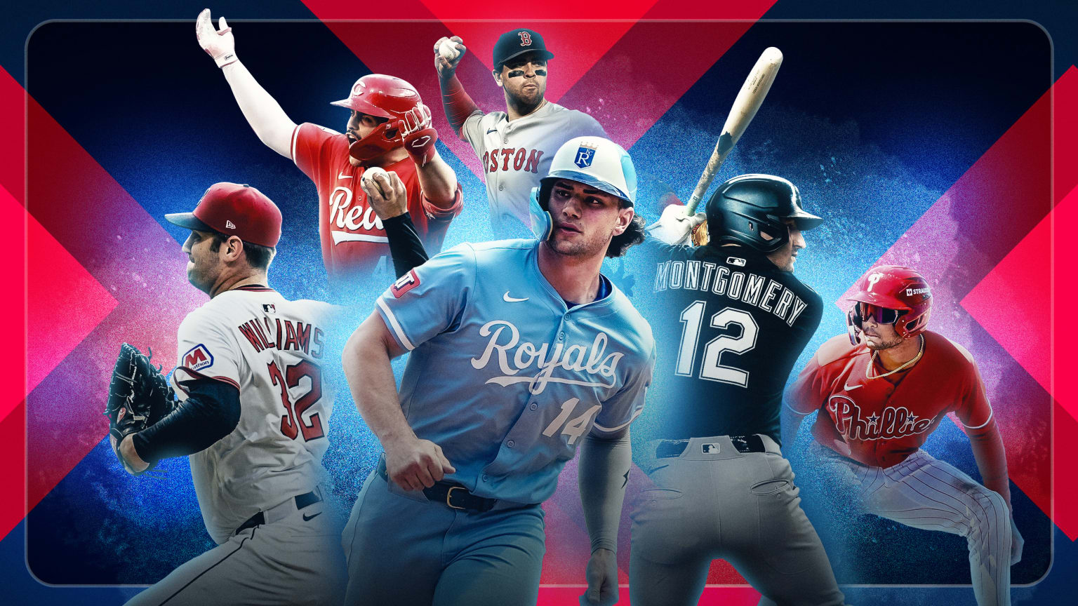 Gavin Williams, Sal Stewart, Marcelo Mayer, Jac Caglianone, Colson Montgomery and Justin Crawford