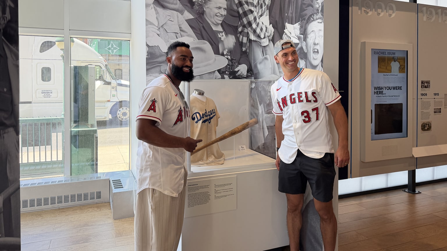 Jo Adell and Brent Suter at the Jackie Robinson Museum
