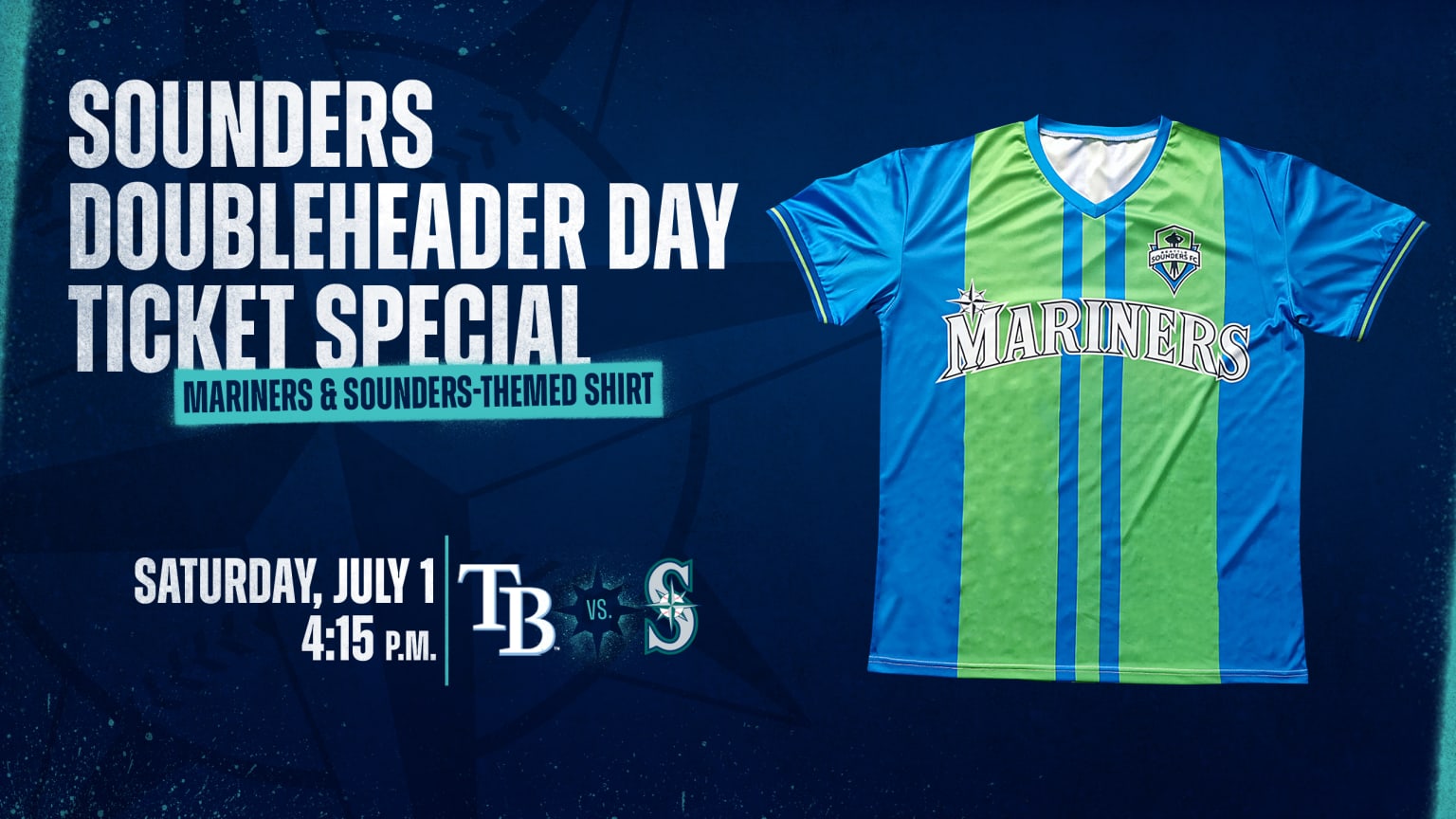 Seattle Mariners and Sounders limited edition co-branded shirt 7/1/23 Size  XL