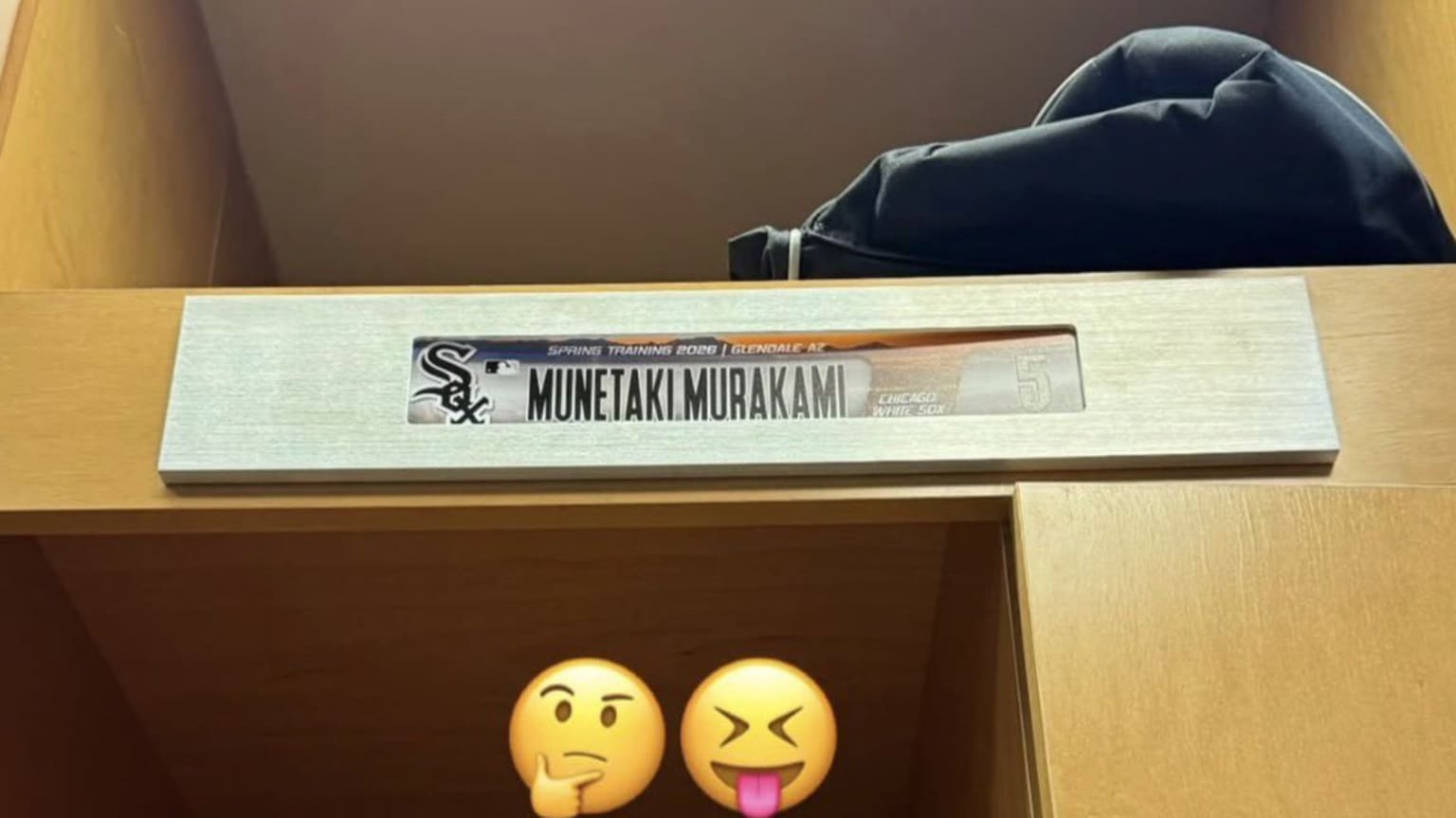 Munetaka Murakami's name misspelled Munetaki on his locker nameplate