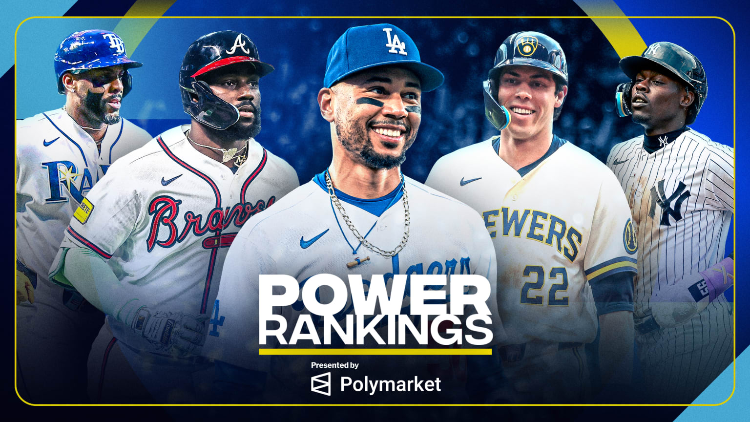 Yandy Díaz, Michael Harris II, Mookie Betts, Christian Yelich and Jazz Chisholm Jr.